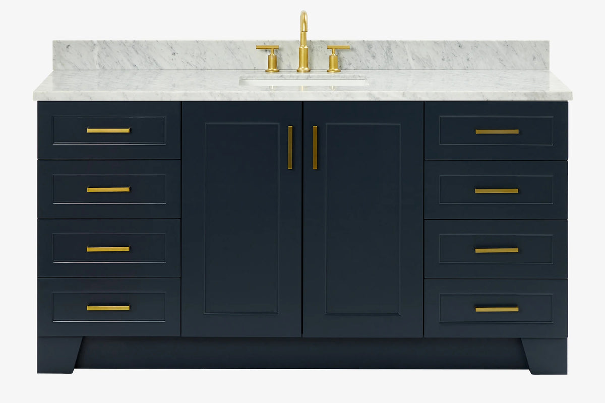 Ariel taylor (66"& 67") single rectangle sink vanity with marble countertop (0.75"&1.5") edge.