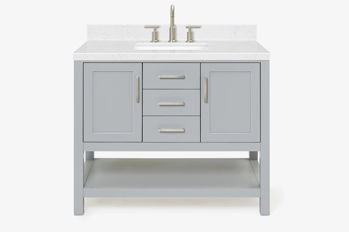 Ariel bayhill 42-43 in. rectangle sink vanity with (0.75 ,1.5) countertop