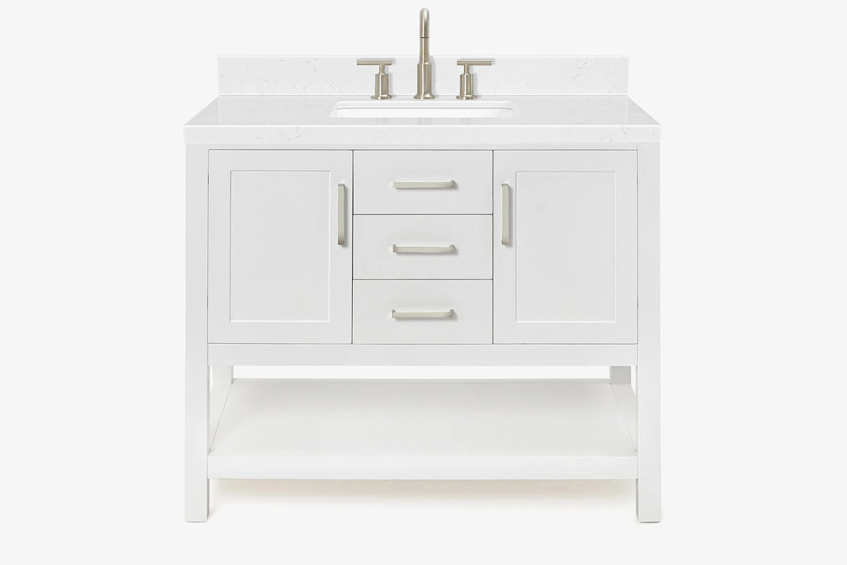 Ariel bayhill 42-43 in. rectangle sink vanity with (0.75 ,1.5) countertop