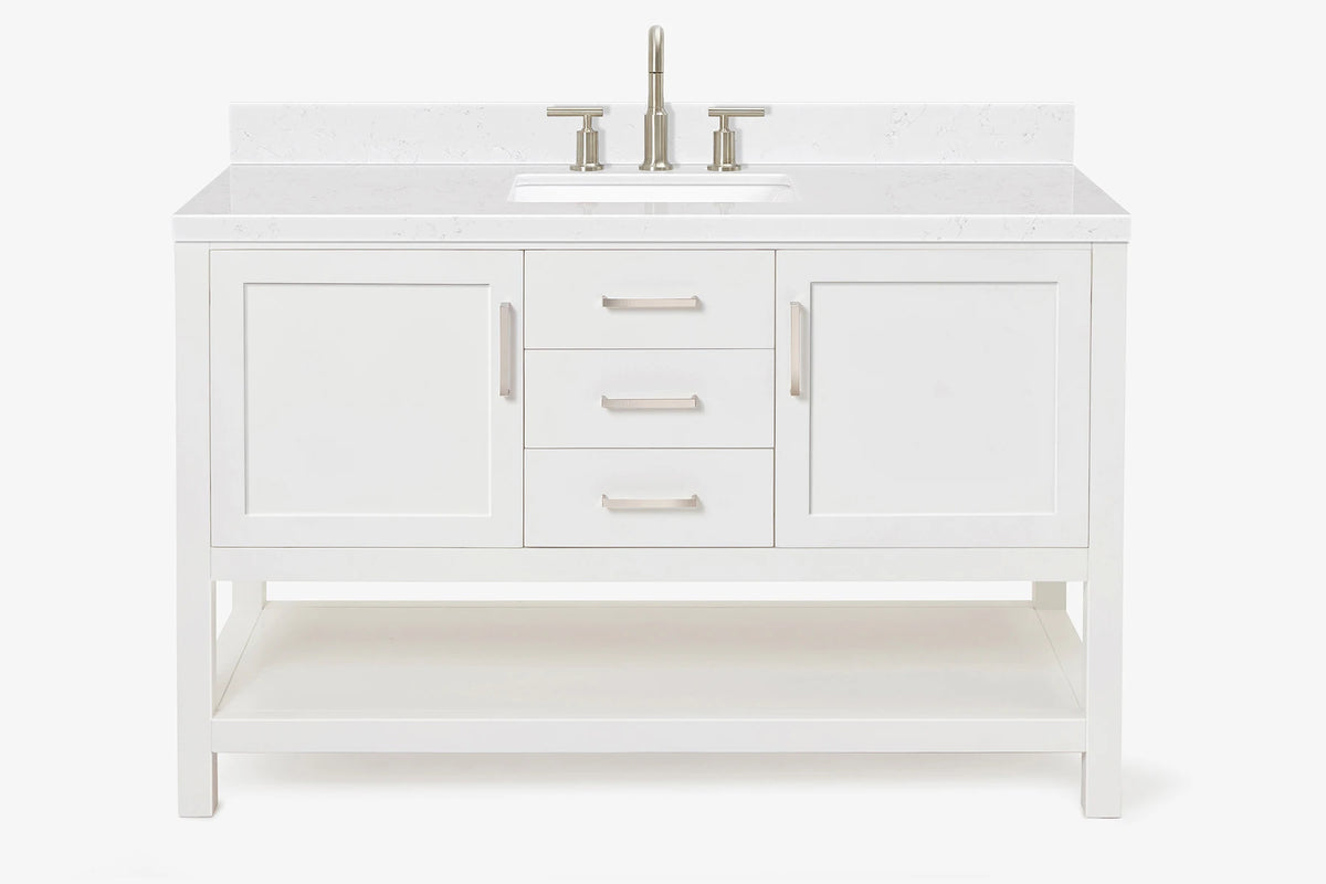 Ariel bayhill 54-55 in. rectangle sink vanity with (0.75,1.5) countertop