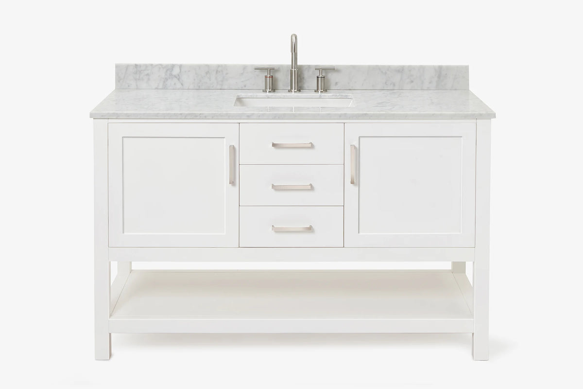 Ariel bayhill 54-55 in. rectangle sink vanity with (0.75,1.5) countertop