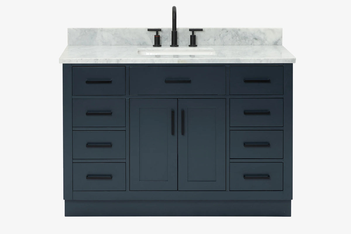 Ariel hepburn 48-49 in. rectangle sink bathroom vanity with countertop 0.75-1.5 edge