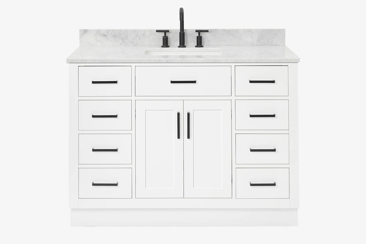 Ariel hepburn 48-49 in. rectangle sink bathroom vanity with countertop 0.75-1.5 edge