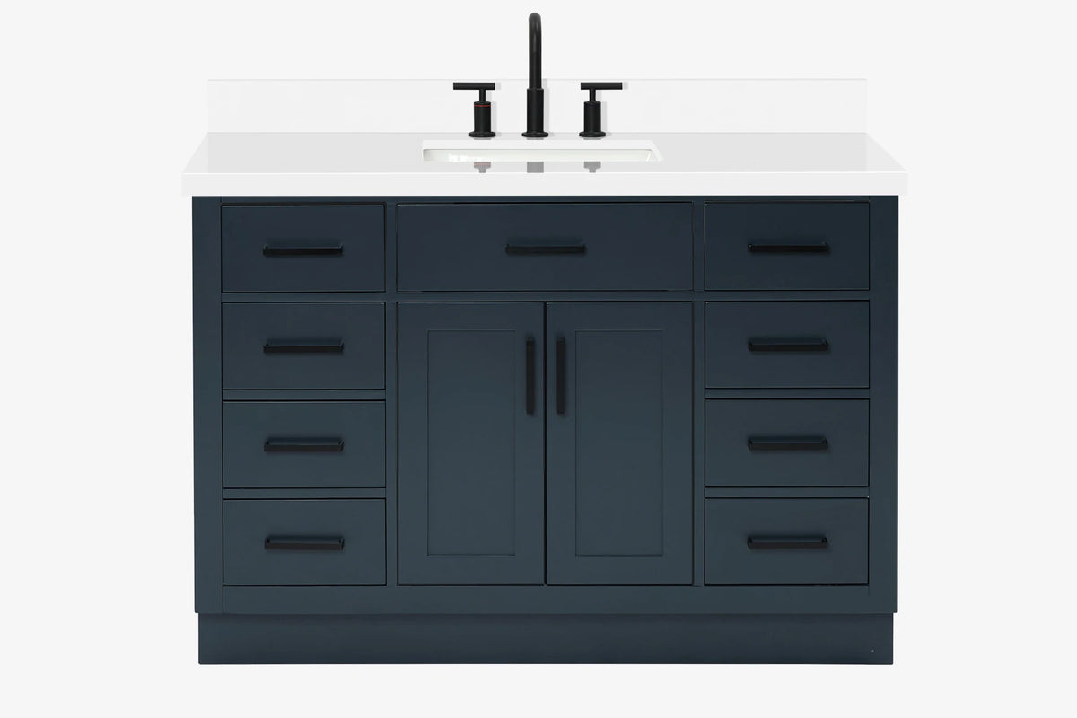 Ariel hepburn 48-49 in. rectangle sink bathroom vanity with countertop 0.75-1.5 edge