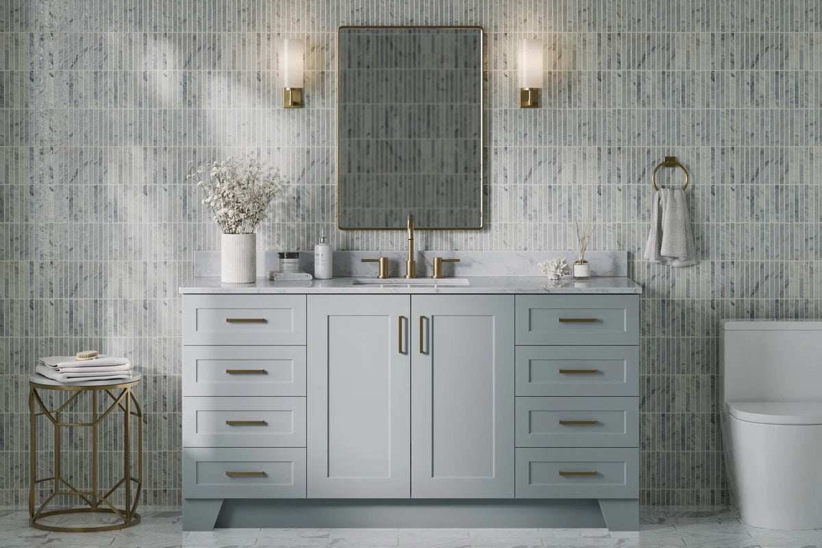 Ariel taylor (66"& 67") single rectangle sink vanity with marble countertop (0.75"&1.5") edge.