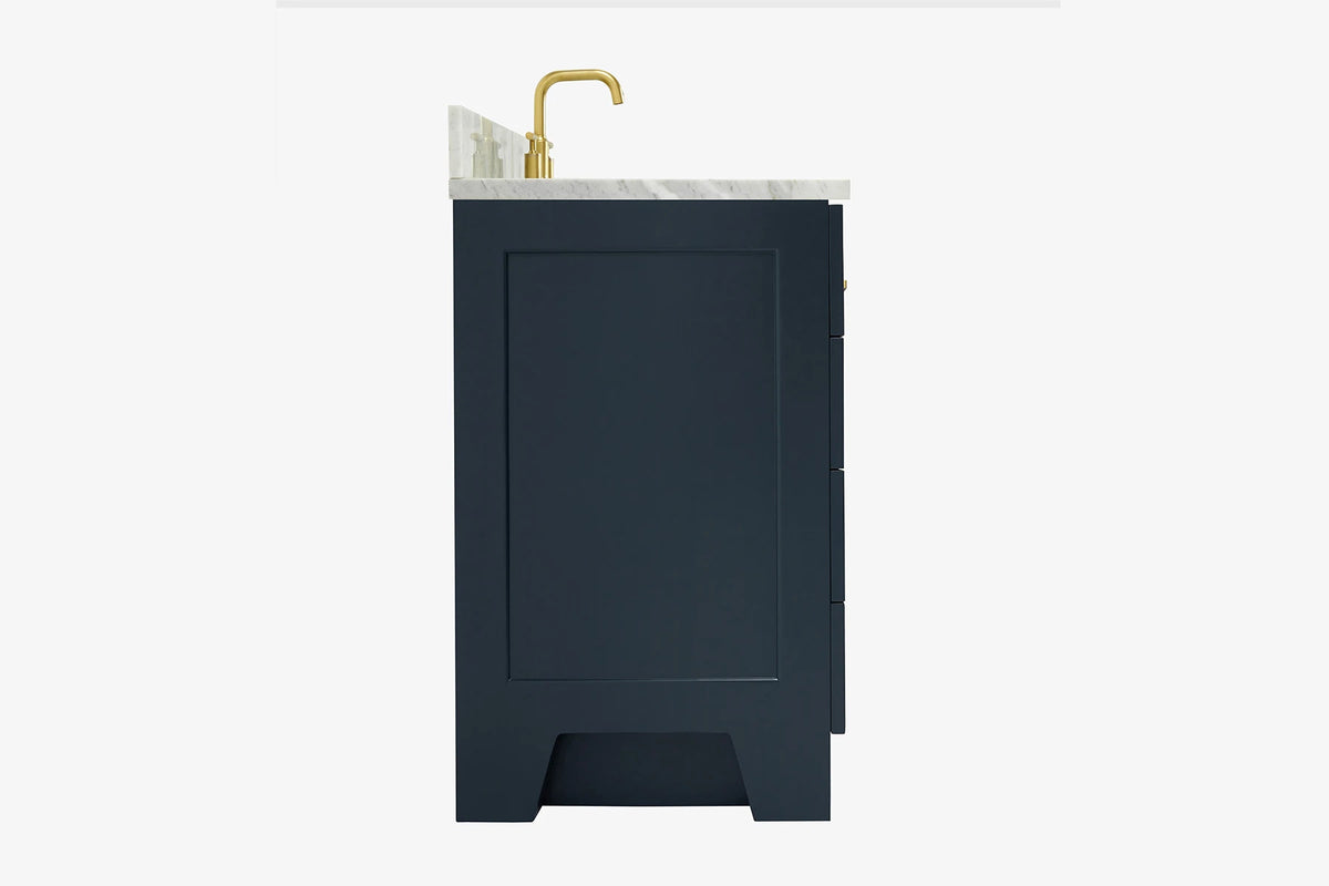 Ariel taylor (66"& 67") single rectangle sink vanity with marble countertop (0.75"&1.5") edge.