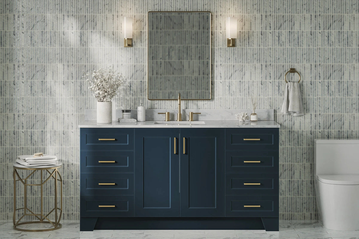 Ariel taylor (66"& 67") single rectangle sink vanity with marble countertop (0.75"&1.5") edge.