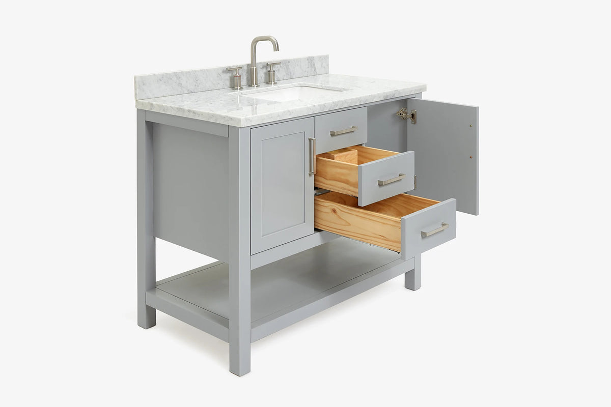 Ariel bayhill 42-43 in. rectangle sink vanity with (0.75 ,1.5) countertop