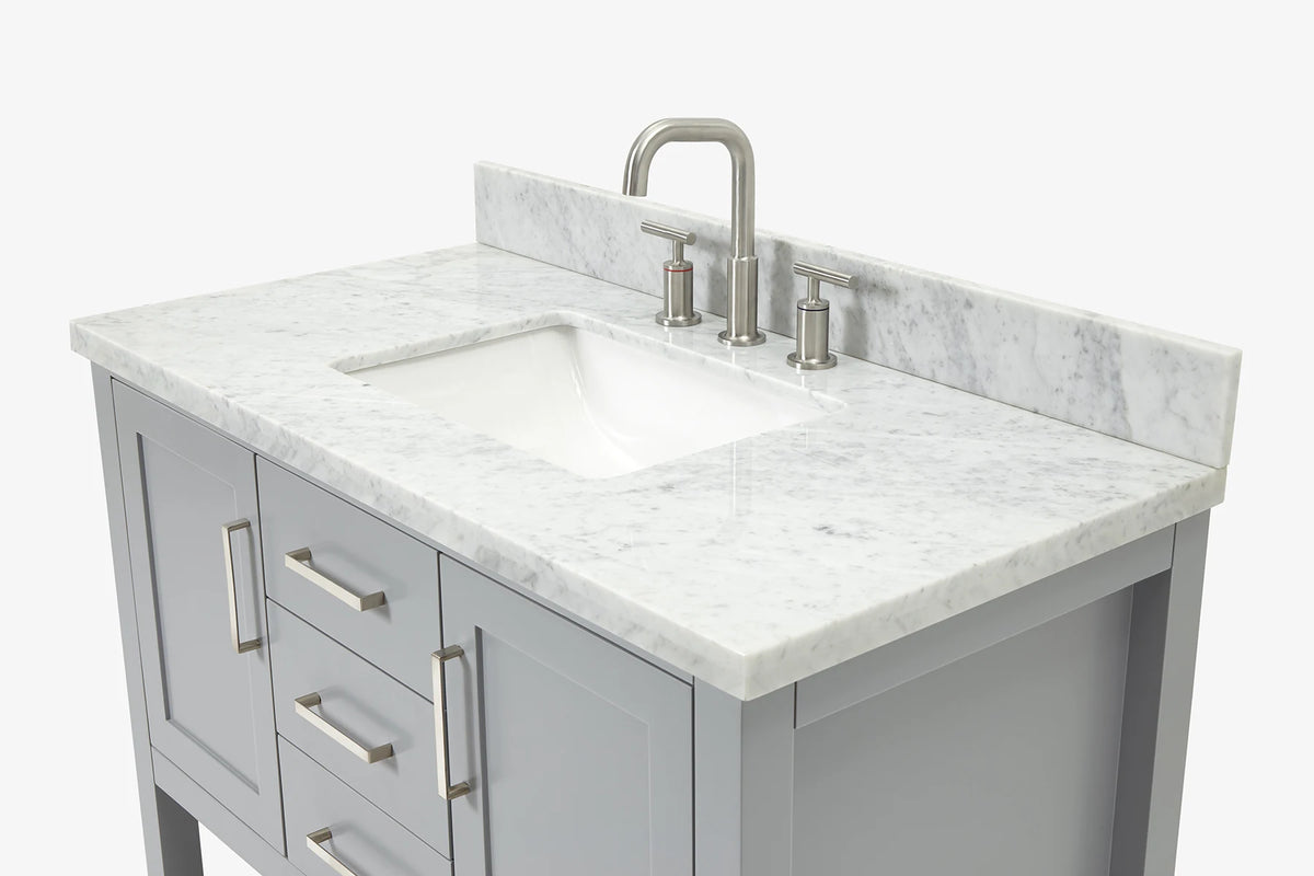 Ariel bayhill 42-43 in. rectangle sink vanity with (0.75 ,1.5) countertop