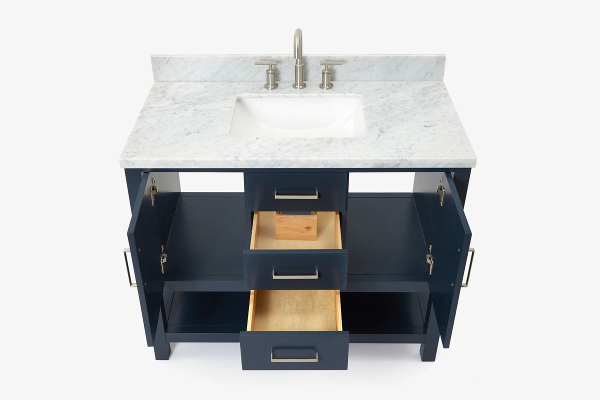 Ariel bayhill 42-43 in. rectangle sink vanity with (0.75 ,1.5) countertop