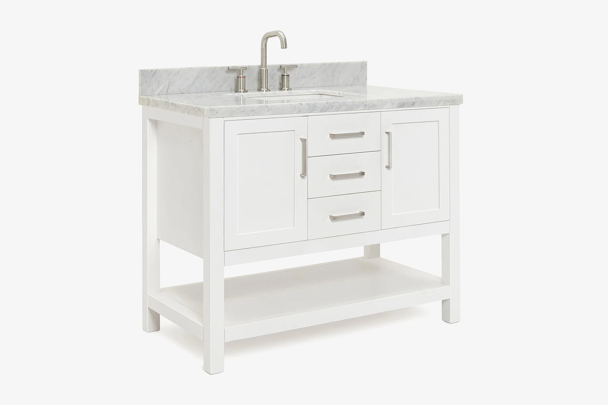 Ariel bayhill 42-43 in. rectangle sink vanity with (0.75 ,1.5) countertop