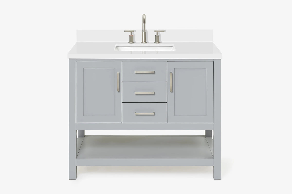 Ariel bayhill 42-43 in. rectangle sink vanity with (0.75 ,1.5) countertop