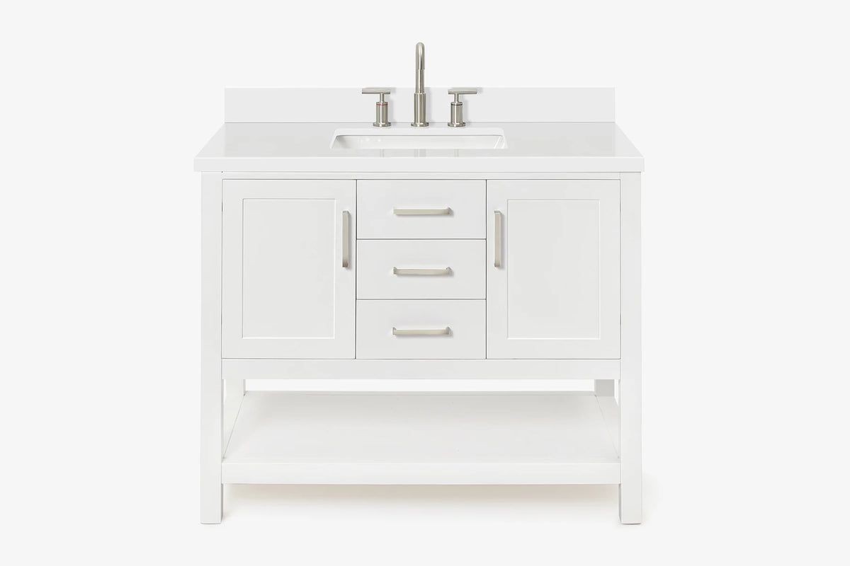 Ariel bayhill 42-43 in. rectangle sink vanity with (0.75 ,1.5) countertop
