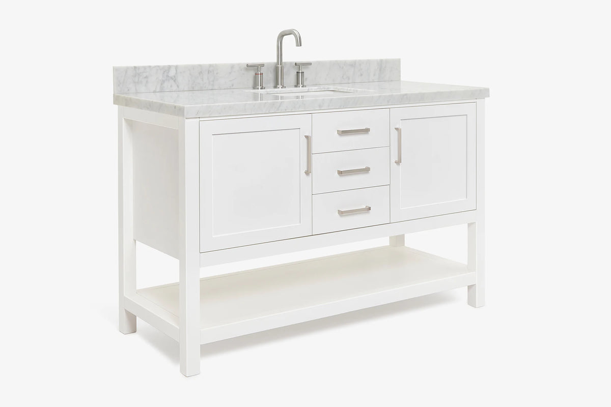Ariel bayhill 54-55 in. rectangle sink vanity with (0.75,1.5) countertop