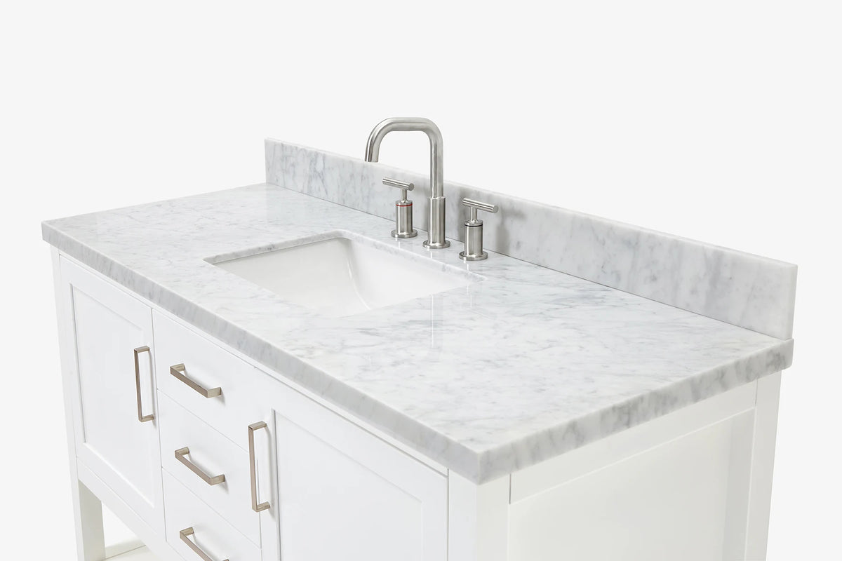 Ariel bayhill 54-55 in. rectangle sink vanity with (0.75,1.5) countertop
