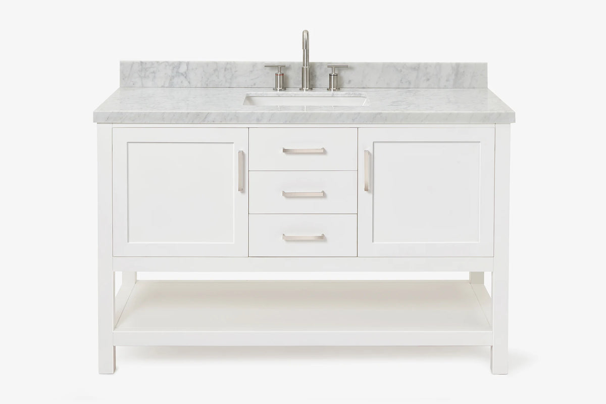 Ariel bayhill 54-55 in. rectangle sink vanity with (0.75,1.5) countertop