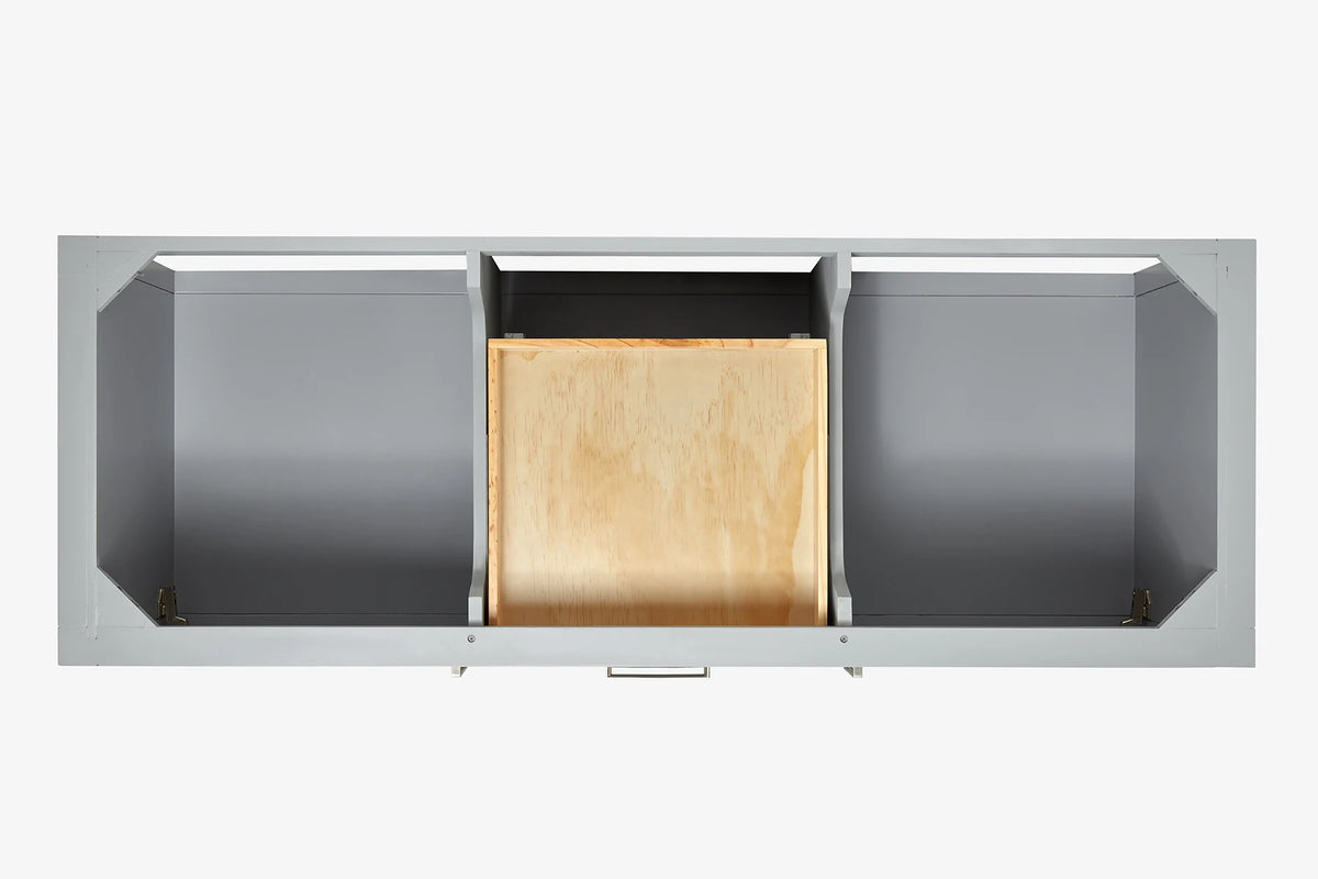 Ariel bayhill 60-61 in. double oval sink vanity with (0.75,1.5) countertop