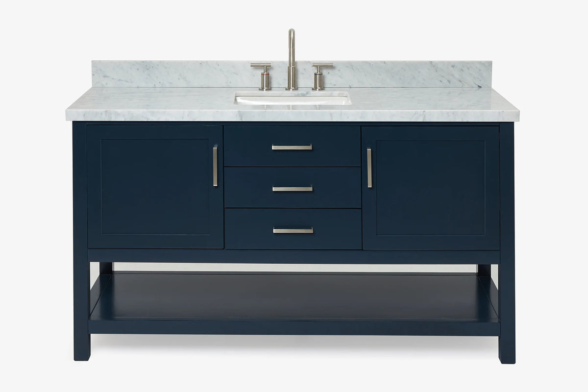 Ariel bayhill 60-61 in. rectangle sink vanity with (0.75,1.5) countertop