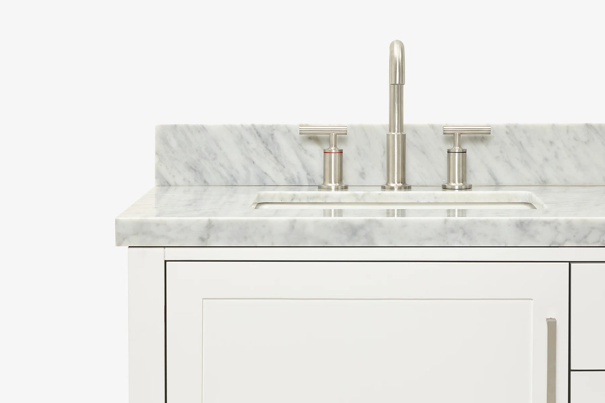 Ariel bayhill 72-73 in. double rectangle sink vanity with (0.75,1.5) countertop