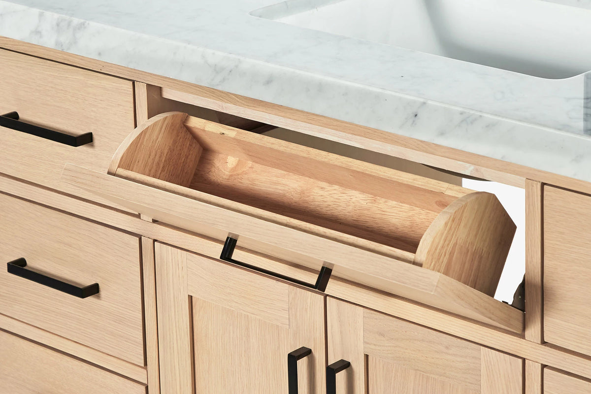 Ariel hepburn 48-49 in. rectangle sink bathroom vanity with countertop 0.75-1.5 edge