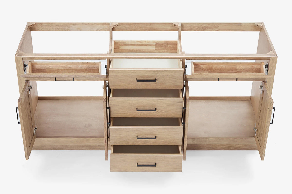 Ariel hepburn 71-72 in. double sink base cabinet