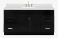 Ariel hamlet(66"&67") inch single rectangle sink vanity with marble countertop (0.75"&1.5") edge.