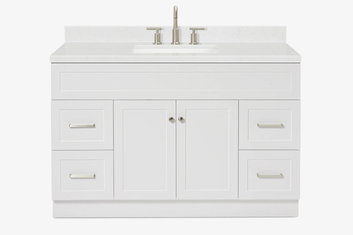 Ariel hamlet (54"& 55") single rectangle sink vanity with (0.75"& 1.5") countertop.