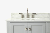 Ariel cambridge 36-37 in. left offset oval single sink vanity with (0.75,1.5,2) in countertop