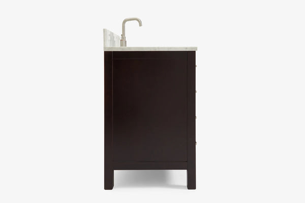 Ariel cambridge (54-55) in. single oval sink vanity with (0.75,1.5,2) in countertop