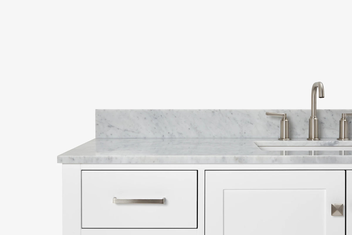 Ariel cambridge 60-61 in. single rectangle sink vanity with (0.75, 1.5, 2) in countertop