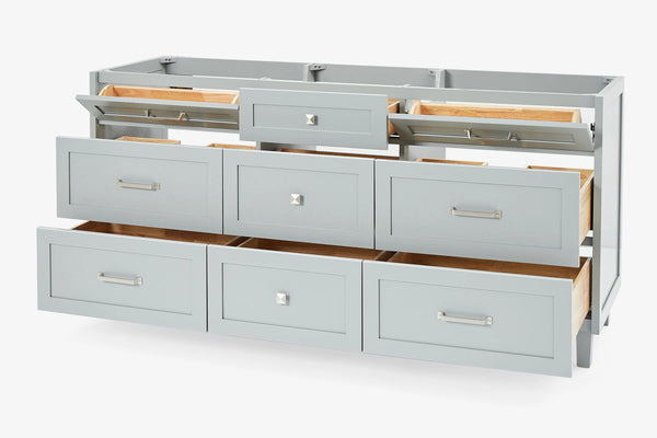 Ariel monroe 72 inch double sink base cabinet