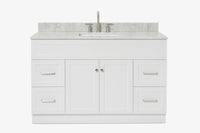 Ariel hamlet (54"& 55") single rectangle sink vanity with (0.75"& 1.5") countertop.