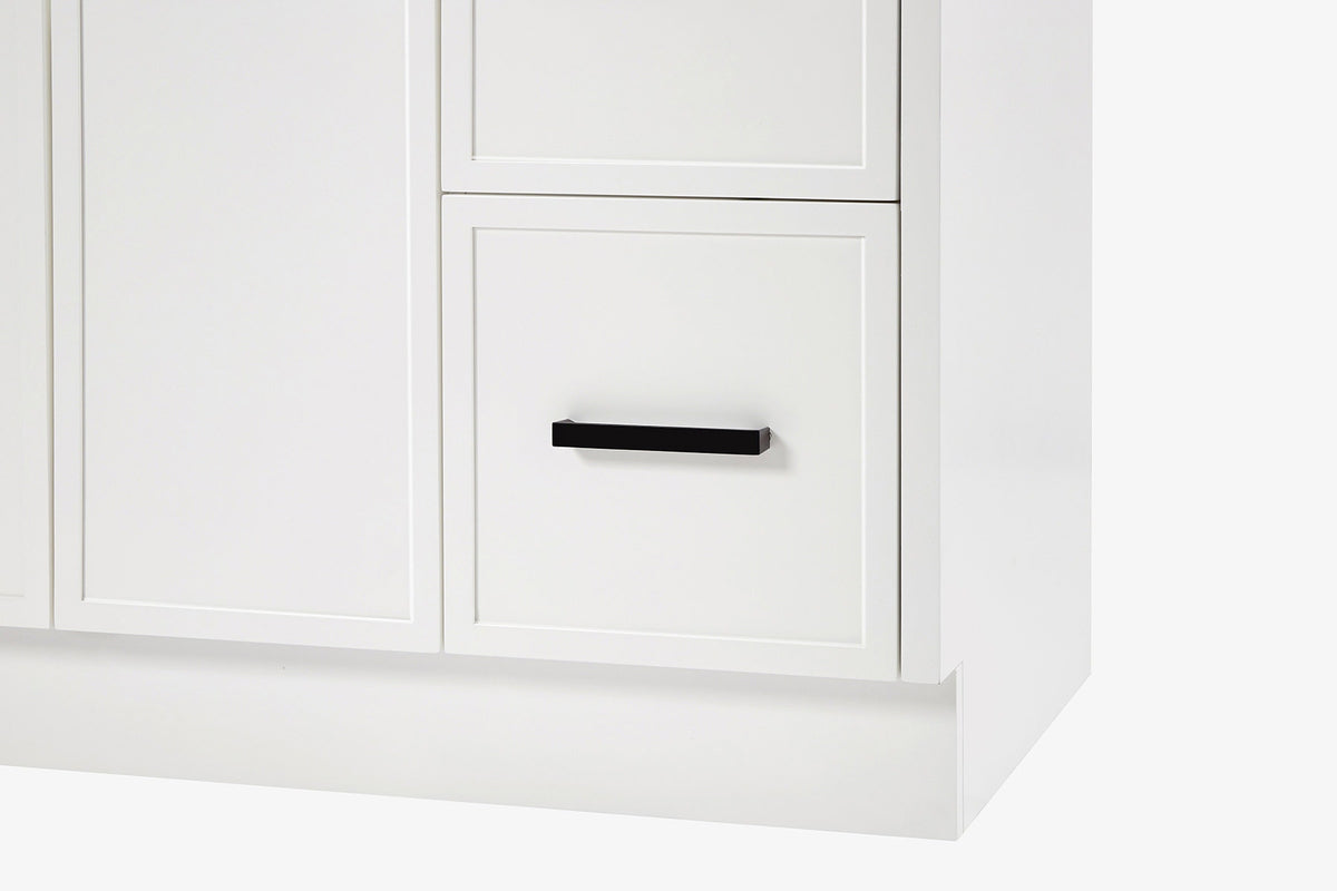 Ariel kelly 49 inch single rectangle sink bathroom vanity with carrara marble countertop 1.5 inch edge