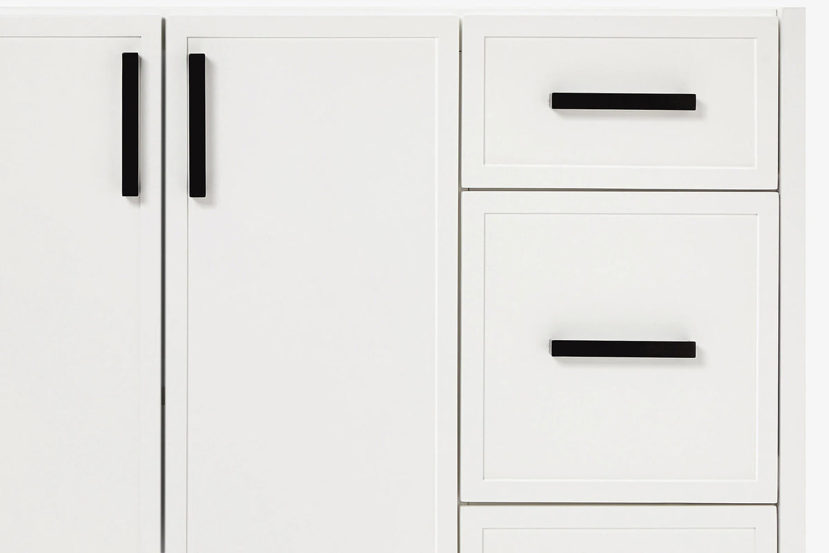 Ariel kelly 55 inch single rectangle sink bathroom vanity with countertop 1.5 inch edge