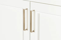 Ariel stafford 37 inch single right offset rectangle sink vanity with carrara white marble countertop w/0.75" edge in white