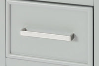 Ariel stafford 61 inch double rectangle sink vanity with carrara white marble countertop w/0.75" edge in white