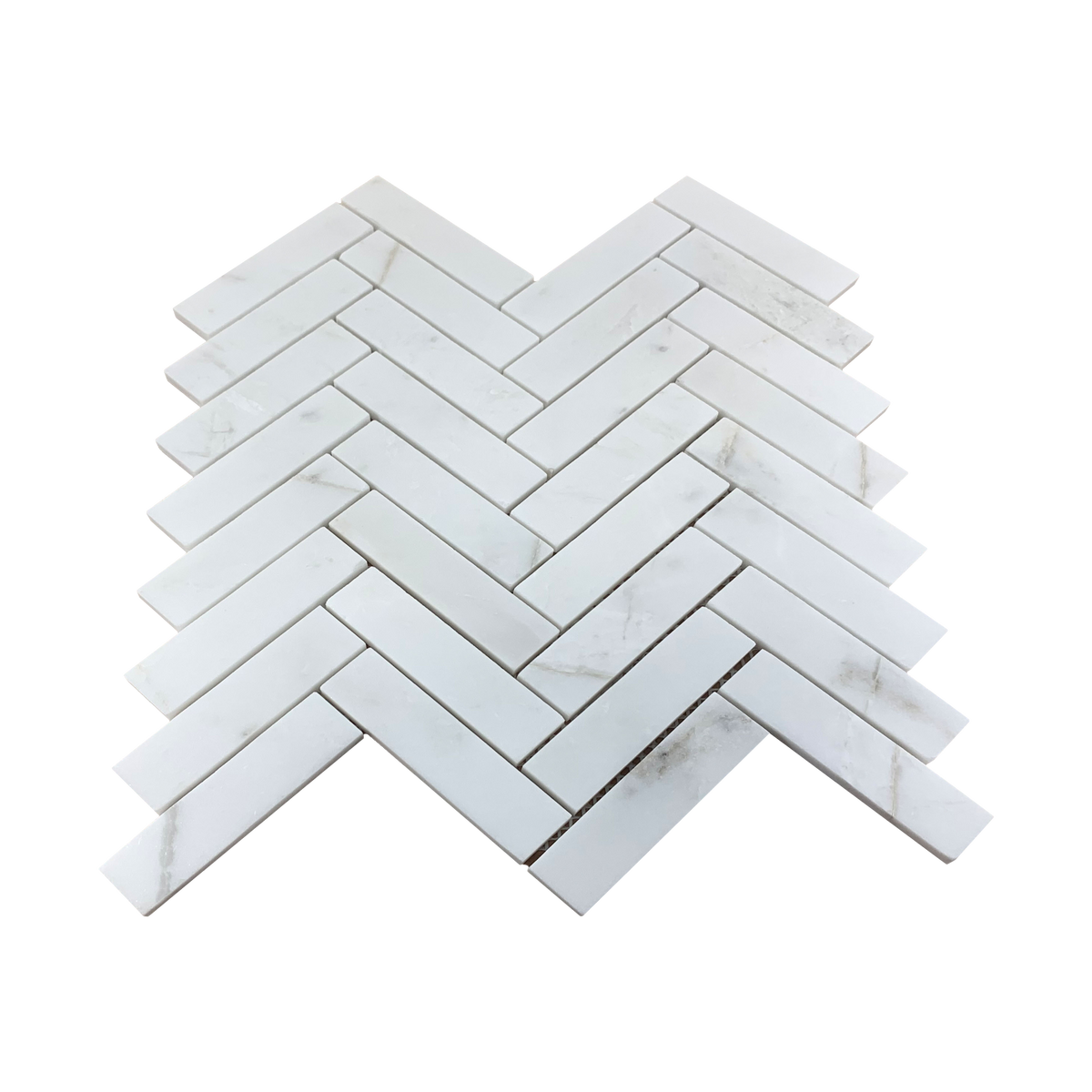 White lotus marble 1x4 Polished Herringbone Mosaic
