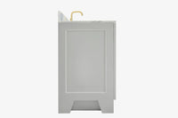 Ariel taylor (42" & 43") left offset single rectangle sink vanity with marble (0.75"& 1.5") countertop.