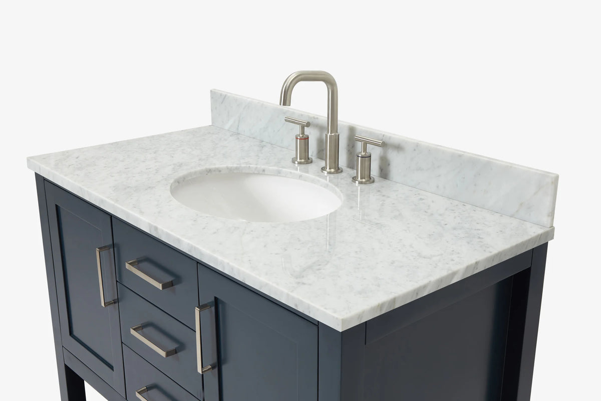 Ariel bayhill 42-43 in. oval sink vanity with (0.75,1.5) in countertop