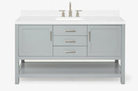 Ariel bayhill 60-61 in. rectangle sink vanity with (0.75,1.5) countertop