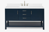 Ariel bayhill 60-61 in. rectangle sink vanity with (0.75,1.5) countertop