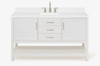 Ariel bayhill 60-61 in. rectangle sink vanity with (0.75,1.5) countertop