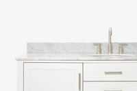 Ariel bayhill 60-61 in. oval sink vanity with (0.75,1.5)  countertop