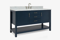 Ariel bayhill 60-61 in. rectangle sink vanity with (0.75,1.5) countertop