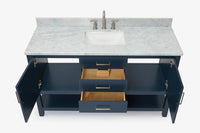 Ariel bayhill 60-61 in. rectangle sink vanity with (0.75,1.5) countertop