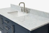 Ariel bayhill 60-61 in. rectangle sink vanity with (0.75,1.5) countertop