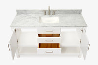Ariel bayhill 60-61 in. rectangle sink vanity with (0.75,1.5) countertop