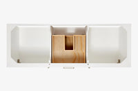 Ariel bayhill 60-61 in. rectangle sink vanity with (0.75,1.5) countertop