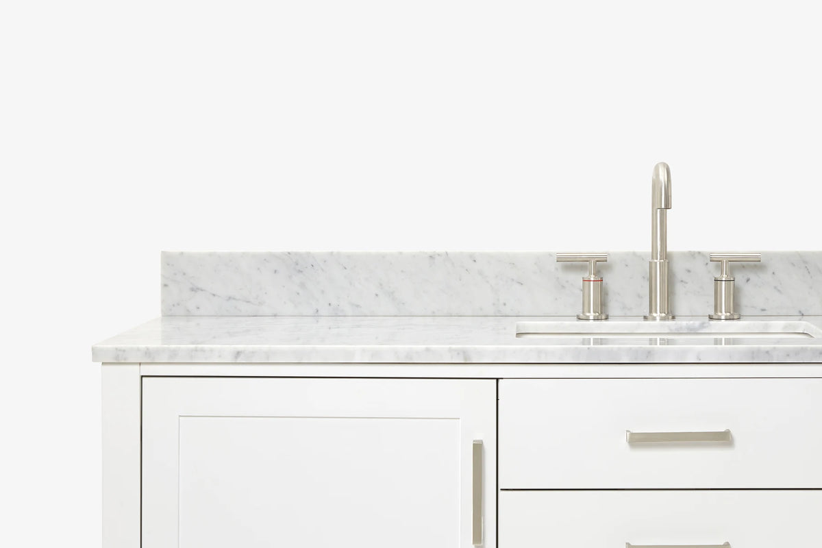Ariel bayhill 60-61 in. rectangle sink vanity with (0.75,1.5) countertop