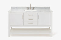 Ariel bayhill 60-61 in. rectangle sink vanity with (0.75,1.5) countertop